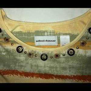 Alfred Dunner Size L Embellished Spring Top
